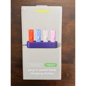 Heyday Plug-In Power Bank Charging Station 4x 4200mAh USB-C Portable Chargers